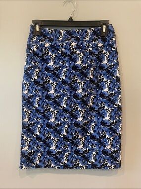 Blue Floral Pencil Skirt like new